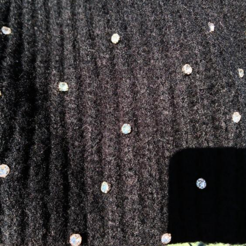 Black Rhinestone Scarf - Picture 2 of 5